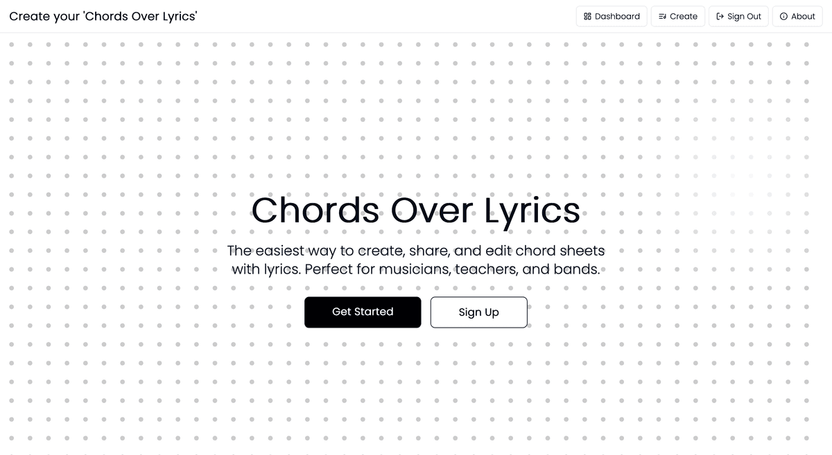 Chords Over Lyrics